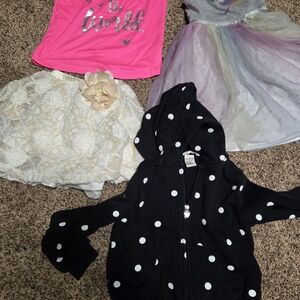 *Size 4* Girls Bundle Of 4* Very Random Mix* Hooded Sweater/Dress/Shirt/Skirt*